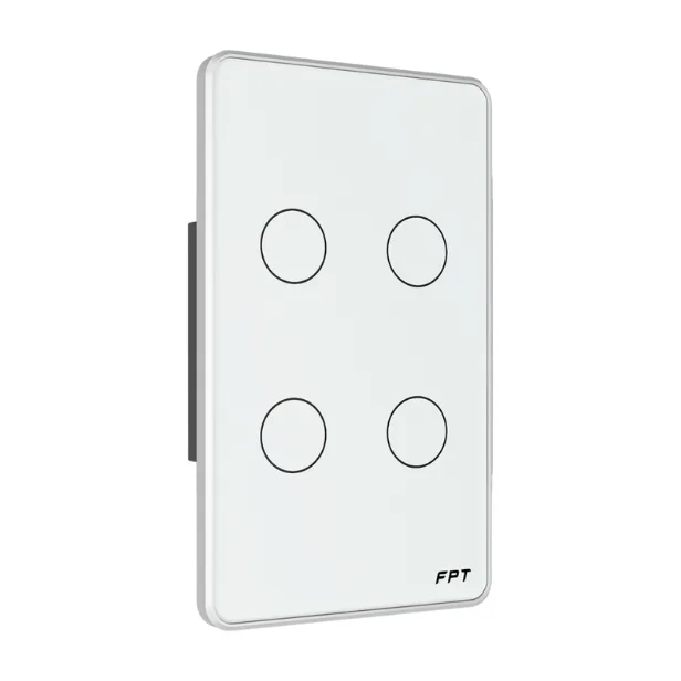 Công tắc cảm ứng 4 nút Leto - FPT Smart Home