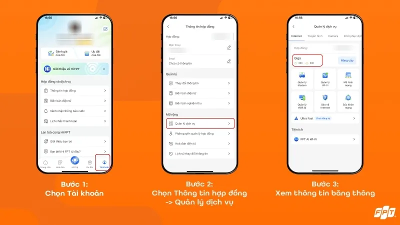 Kiểm tra tốc độ download và upload bằng ứng dụng Hi FPT