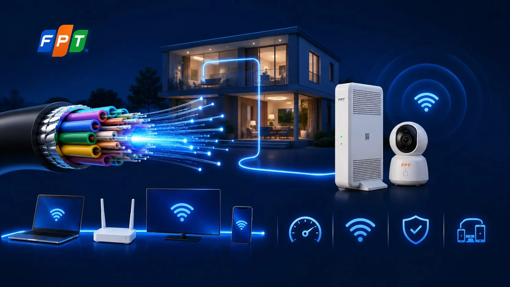 Internet đường truyền FTTH mang đến kết nối tốc độ cao và ổn định cho mọi nhu cầu sử dụng.