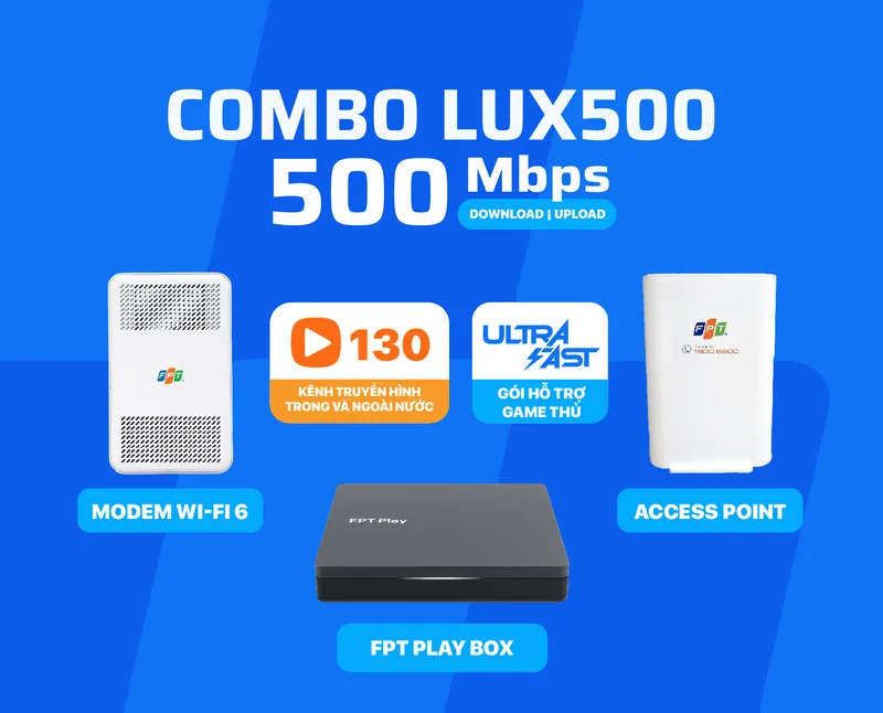 triển khai COMBO LUX 500 FPT giá rẻ