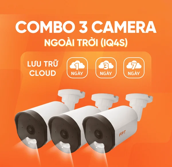 Combo 3 Camera Ngoài Trời FPT Telecom