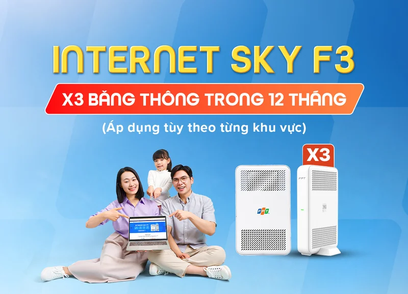 Đăng ký Internet Sky F3 FPT giá rẻ